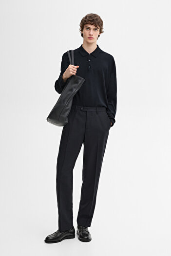 Massimo Dutti Yün karışımlı kumaş pantolon