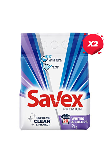 SAVEX X2 - SAVEX LAUNDRY DETERGENT AUTOMATIC 2KG WHITES AND  COLORS