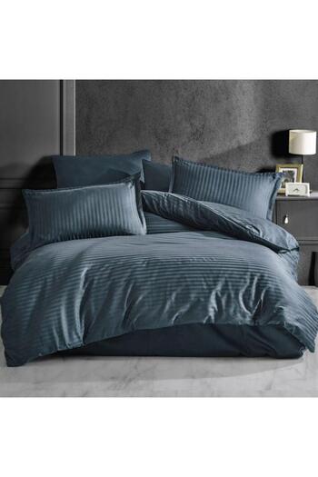 Pucioasa Thick damask bed linen with duvet cover 180x220cm, Anthracite