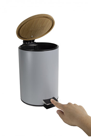 JOTTA Pedal bin 3L, grey, Scandic