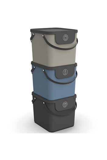 Rotho Selective waste bin 40L, anthracite, Albula
