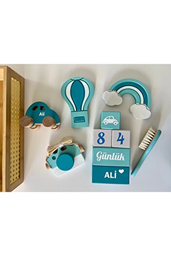 mogokids Objeli bebek anı küpü seti tam set bebek dekor