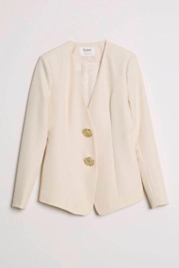 Robin 80224 Gold Düğme Ceket Pantolon Taş