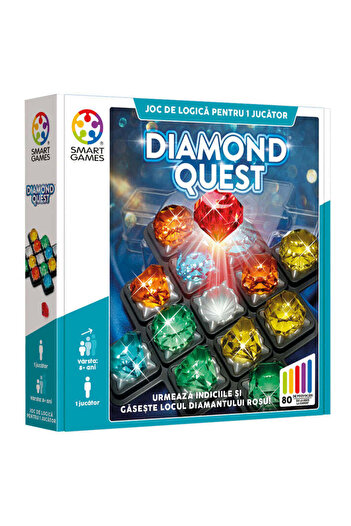 Smart Games - Diamond Quest, logic game with 80 challenges, 8+ years, English edition.