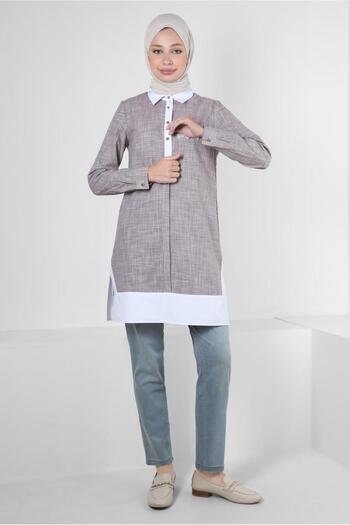 Alvina BUTTONED TUNIC WITH EMBROIDERY DETAIL 43915
