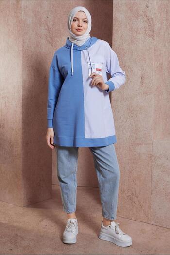 Alvina 44618 Model Hooded Tracksuit Tunic