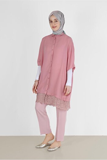 Alvina Guipure Detailed Hemline Tunic 4122