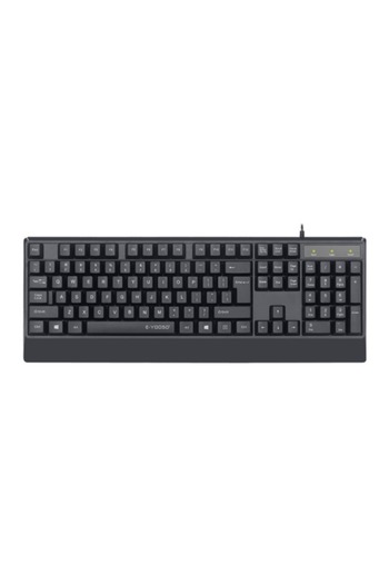 e-yooso K-500 104key ABS Membrane Keyboard for Office Work