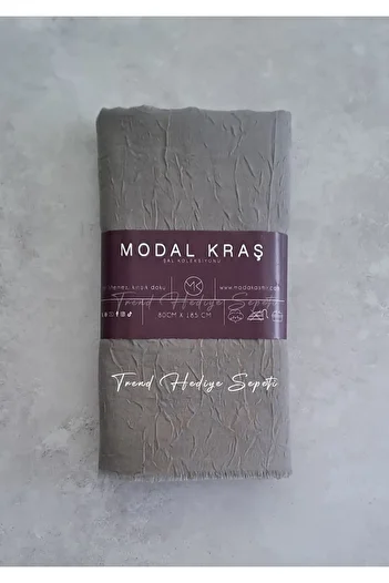 Trend Hediye Sepeti Bamboo Kraş Shawl Dark Gray Color