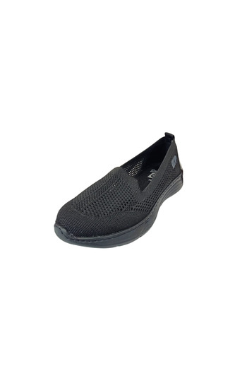 M.P. M.P 2376 Black Women's Flat Faylon Light Sole Sports Shoes