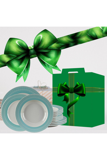 Cesiro Cesiro Set, Ivory White with Turquoise 12 pieces
