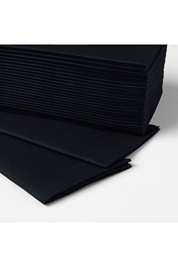 IKEA MOTTAGA Paper napkin, black, 38 x 38 cm