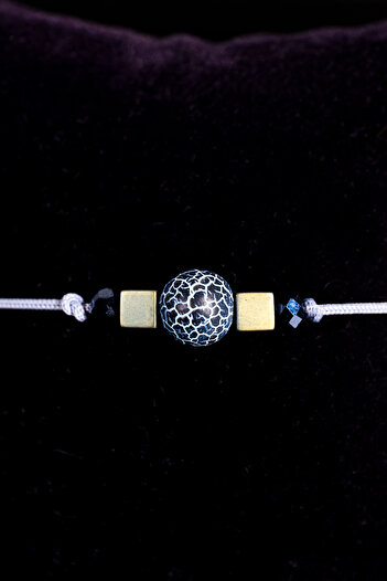 Zalifra Handmade Natural Stone Tibetan Agate, Hematite Power and Balance Bracelet
