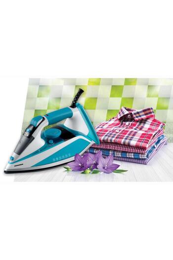 Heinner Heinner HSI-2400LGR Iron, Ceramic Soleplate, 2400 W (White/Blue)