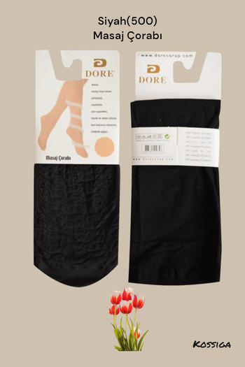 Dore Black Color 12 Pack Knee Length Massage Socks - Relaxing Breathable Socks
