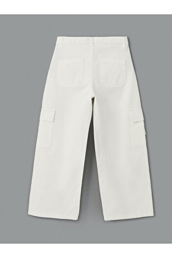 LC Waikiki Girl's Cargo Pants with Adjustable Elastic Waist