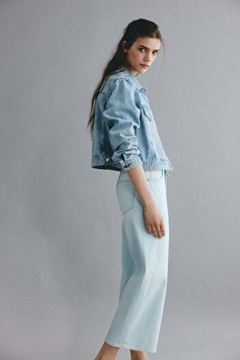 H&M Wide High Cropped Jeans