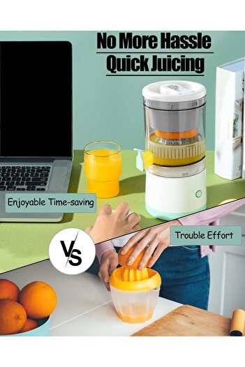 COOYA Electric Juicer,Rechargeable with USB Cable,for Orange,Lemon, Grapefruit,Ideal for Outdoor Camping