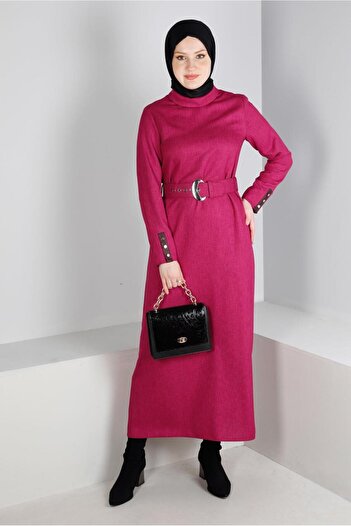 Alvina BELTED BUTTON DETAILED DRESS 43383