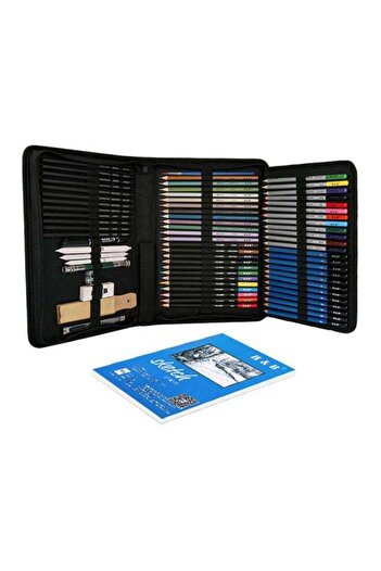 Generic 71-Piece Professional Sketch Tool Set Blue/Black/White
