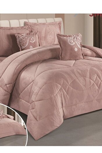 smart home Double Velvet Hotel Bedspread, Fits 200X120cm Bed, 4 Pieces Double Sided Bedspread