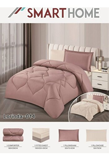smart home 100% Microfiber Single Bed Sheet, Geometric Design Bedspread, 4-Piece Set