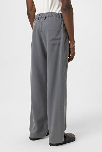 VAMOSCLO Relaxed Fit Kumaş  Pantolon Gri
