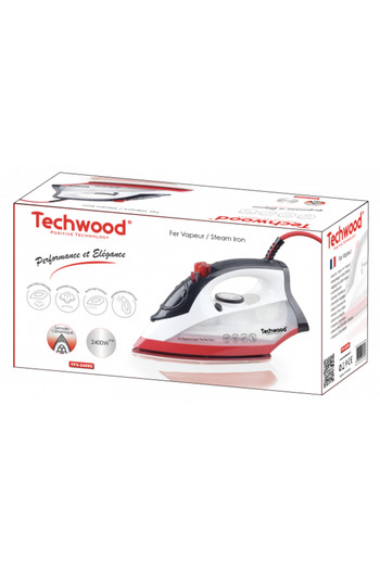 Techwood Σίδερο TFV-2405C, 2400W, κεραμική πλάκα, θερμοστάτης, 300ml, παροχή ατμού 30g/min
