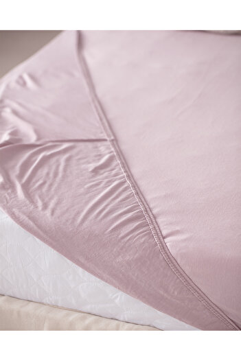 Madame Coco Belle Plus Elastic Single Bamboo Bed Sheet - Light Plum