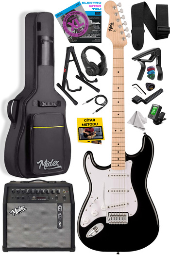 Midex RPH-31WB-50AMP Solak Elektro Gitar 50W Amfili Full Set