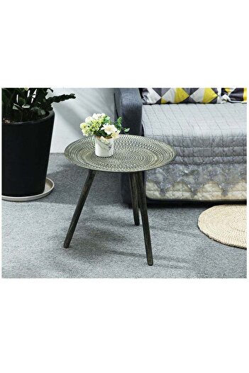 COOYA Scandinavian retro round coffee table with unique design,40x40cm,suitable for decorative display