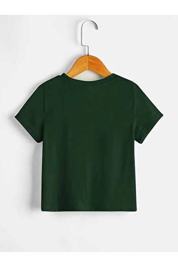 CLAYES Animals Cotton Kids T-Shirt- Nefti Green Printed Girls Boys' Summer Crew Neck T-Shirt