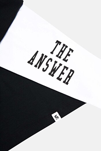 Socrates The Answer Μπλουζάκι με διπλό μανίκι - Μαύρο