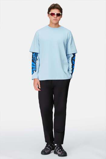 Reflect Studio Μπλουζάκι με διπλό μανίκι με λογότυπο Powder Blue