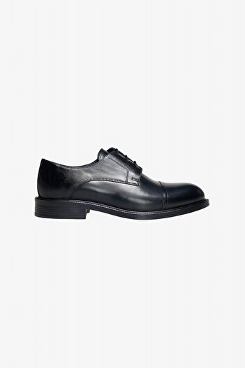 ALTINYILDIZ CLASSICS Men's Navy Blue 100% Leather Classic Shoes