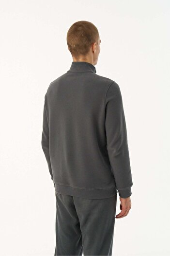 Reflect Studio Basic SuperSoft Quarter-Zip Sweatshirt - Antrasit