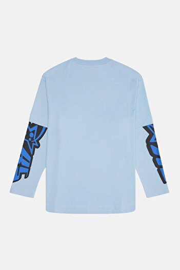 Reflect Studio Μπλουζάκι με διπλό μανίκι με λογότυπο Powder Blue