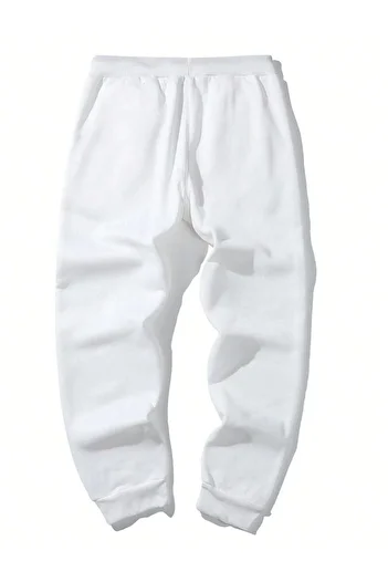 Sweetline Mountain Silhouette Sweatpants Jogger - White Printed Elastic Leg High Waist
