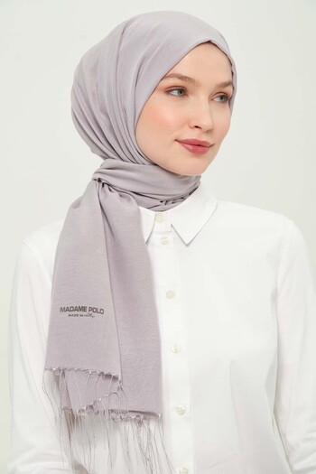 Madame Polo Viscone Thin Summer Shawl Pebble Stone Viscose Wrinkle-Free Daily Shawl 75X180 cm