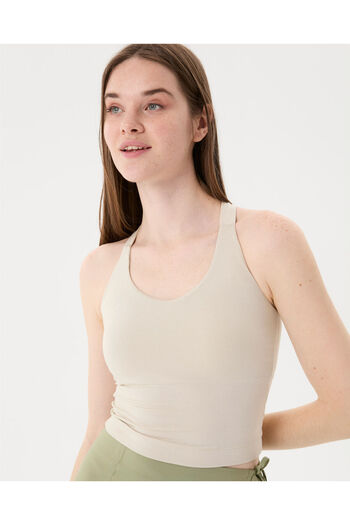 Ayma Active Μπλούζα Cream Cross Back Halter