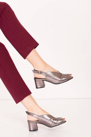 Gondol Classic Genuine Leather Heeled Shoes - Şhn.985