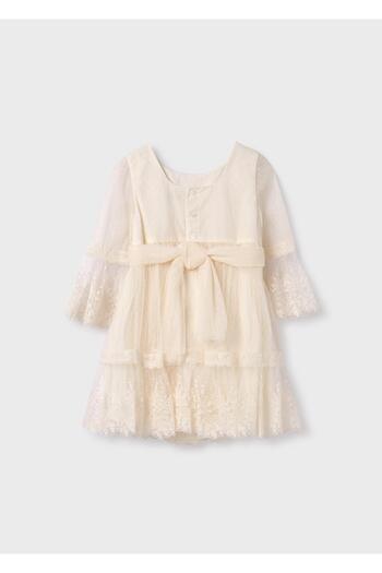 MAYORAL Abel&Lula Short Sleeve Tulle Embroidered Girl's Dress_Mnvs05046