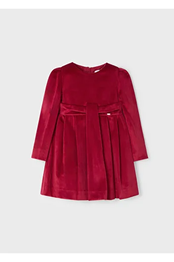 MAYORAL Long Sleeve Girl's Velvet Dress_Mnvs04915