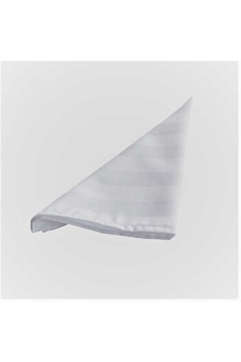 Kotonia Home Set of 50 Kotonia Home Hotel table napkins, 100% cotton, Damask (wide stripes), size 35x45 cm, white