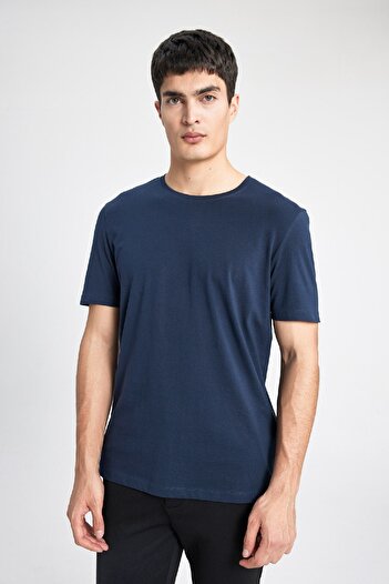 DeFacto Regular Fit Crew Neck Short Sleeve Basic Solid T-Shirt T5014Az24Sp