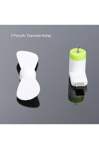 Generic Sokelinn Six Tip C Telefon Fanı - Mini USB C Soğutma El Fanları Taşınabilir Yaz Soğutucu