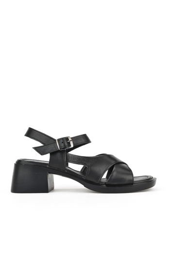 Ziya Women's Genuine Leather Heeled Sandals 151992 Z8002 Black
