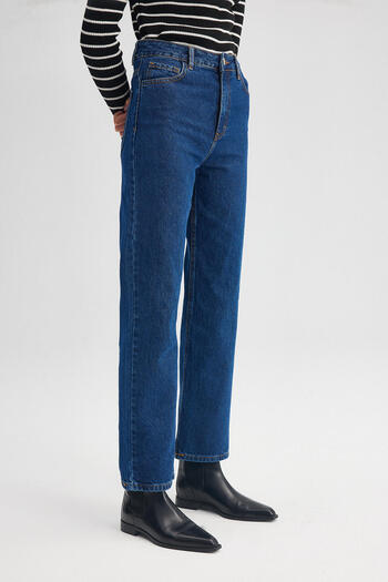Touché Privé High Waist Straight Fit Denim Trousers