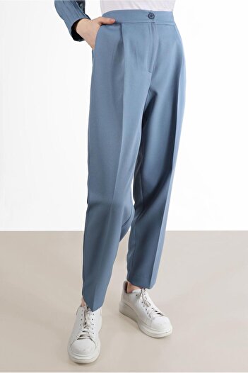 Alvina Carrot Trousers 70373 - Cuffed Rubber Detailed