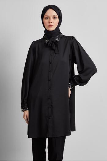 Alvina Stone Detail Satin Tunic 45323